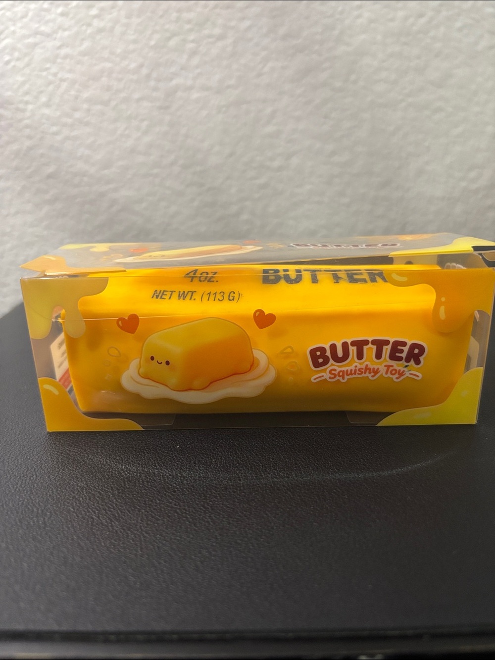 NEW Yellow CRUNCHY Butter Squishy 4 oz Squeeze Toy